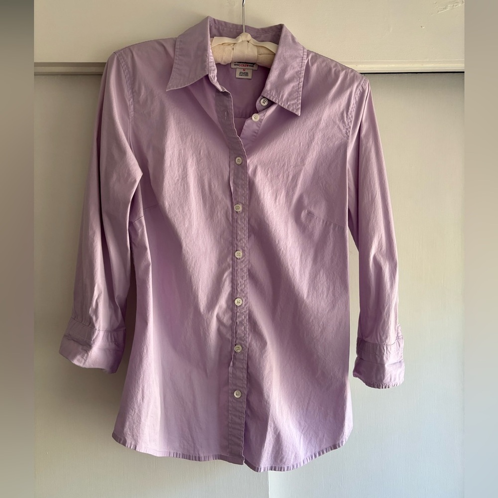 J Crew button-up fitted shirt with stretch, medium